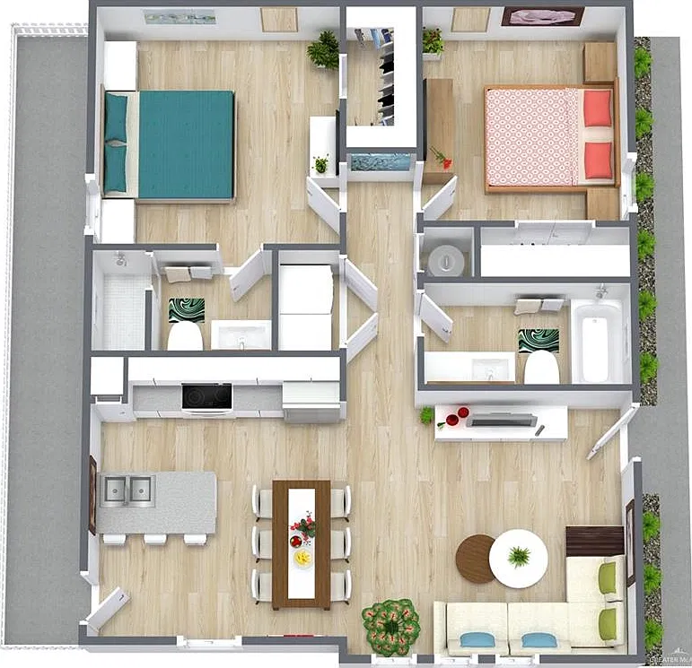 2 bed, 2.0 bath, 908 sqft, $1,125 — Photo 2