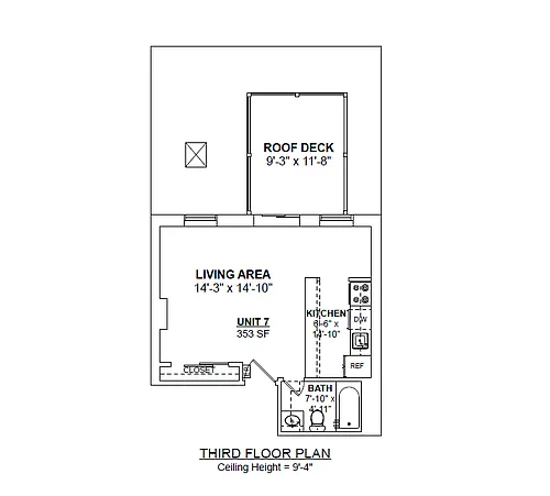 Floor plan Studio Unit