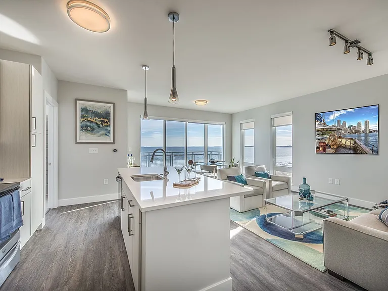 Living Room Layout with Ocean View