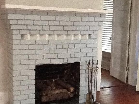 living room working fireplace