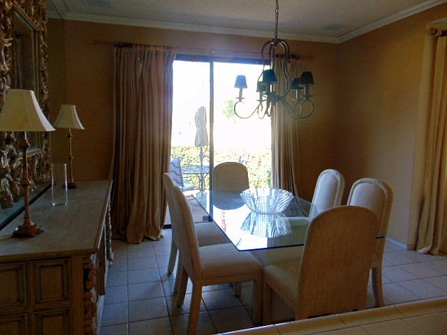 Dining Table; patio beyond