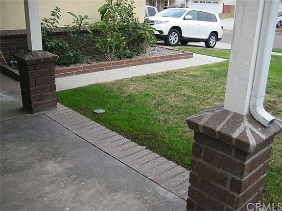 Front porch has room for table & chairs