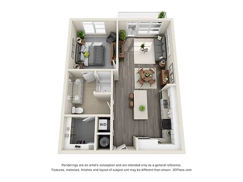 Floor plan A4 - 1 Bedroom