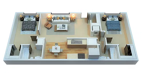 Floor plan 2 Bedroom