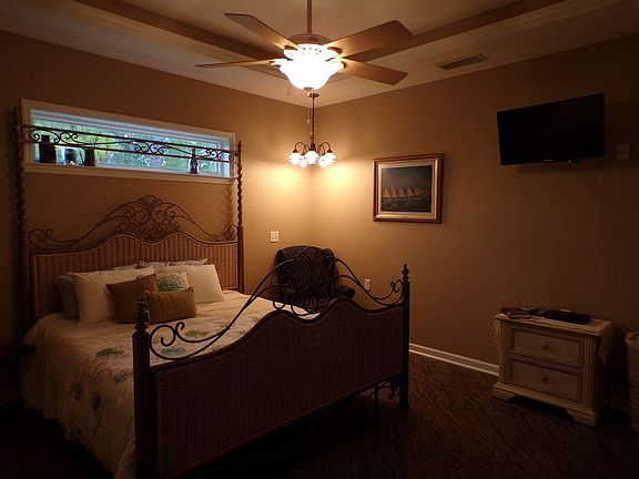 Master bedroom with California King bed.