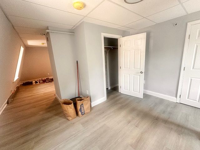 in bedroom area is a closet