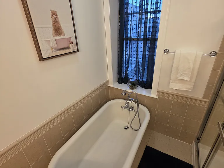 traditional clawfoot cast iron soaking tub