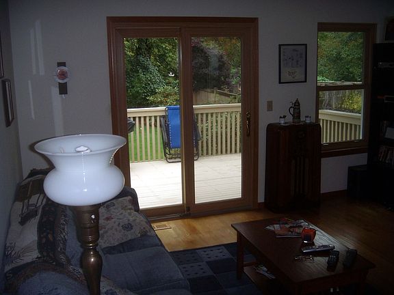 View of the deck out the family room