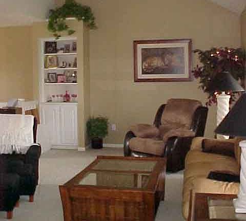 Spacious living room w/vaulted ceilings