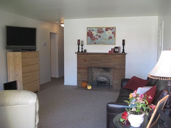 Living room with fireplace
