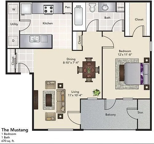 Floor plan The Mustang