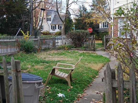 fenced backyard
