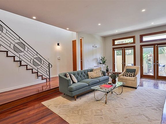 French doors off of the living room leading to patio