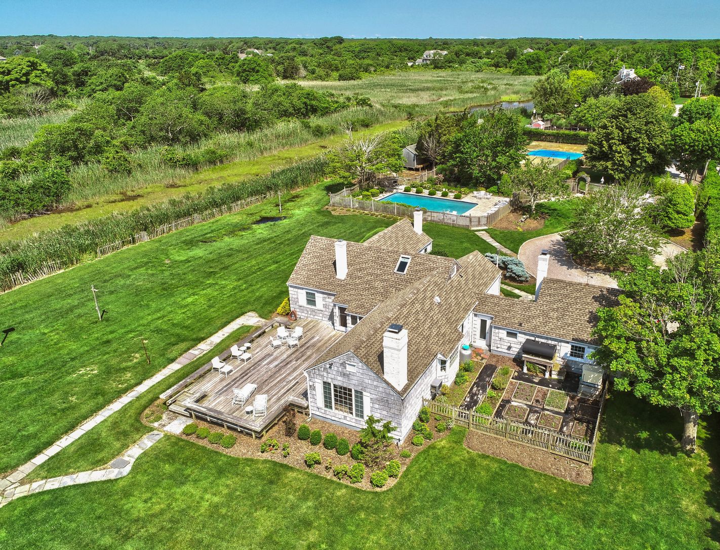  Back Aerial of 52 Tuthill Point Road Guest House