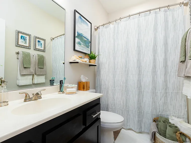 Refresh in a Modern Bathroom with Elegant Vanity at Seaglass Apartments - Enjoy Luxury Corpus Christi Living