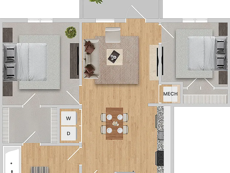 Douglas | 2x1 | 839 sf Douglas | 2x1 | 839 sf