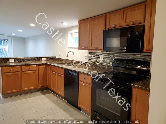 Built in dishwasher, oven, and microwave. And this is only part of the cabinet space.