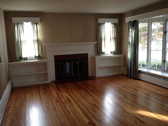 Living room with working fireplace