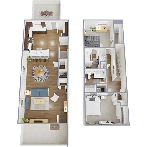 Floor plan 2 Bedroom 2 Bathroom