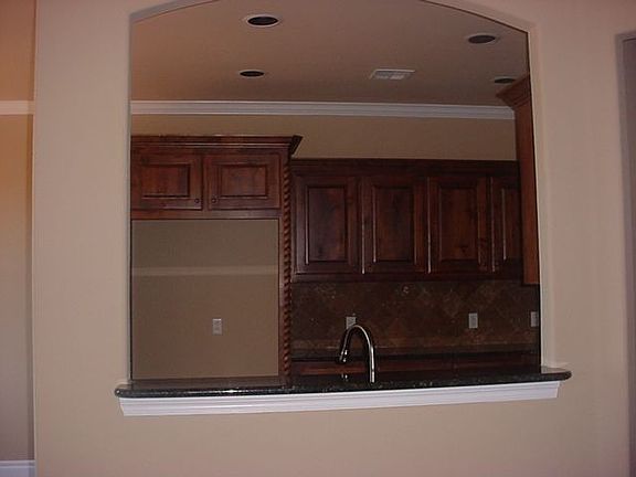 looking into kitchen