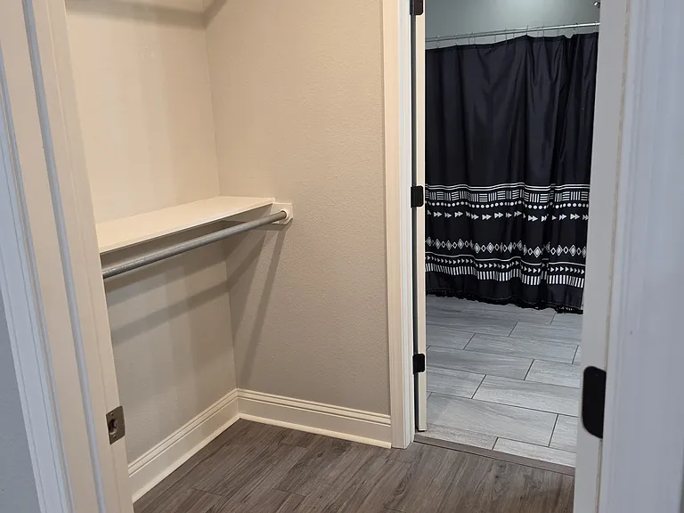 Master closet looking into the master bathroom