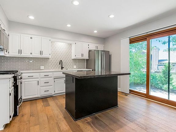 Gas stove and Wood top island