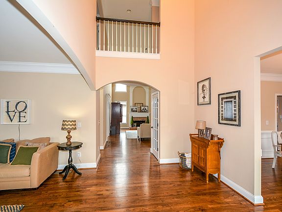 Dramatic two story foyer