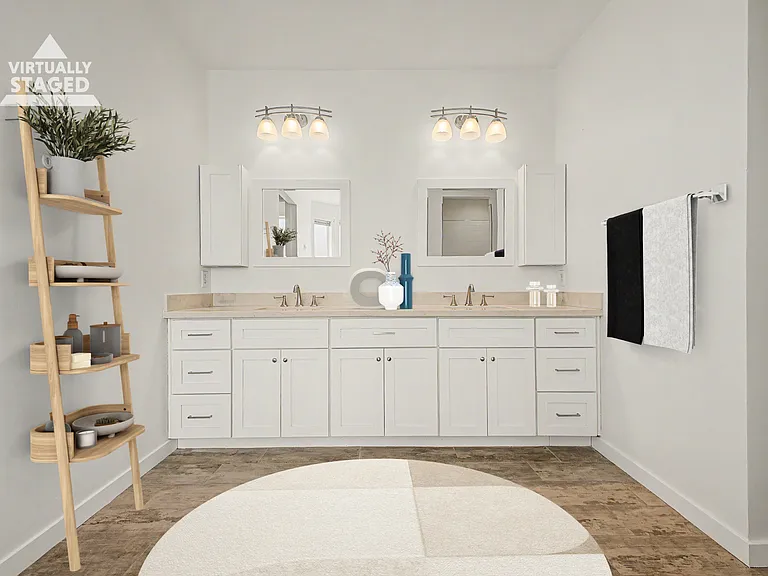 Staged Master Bath Dual Vanities