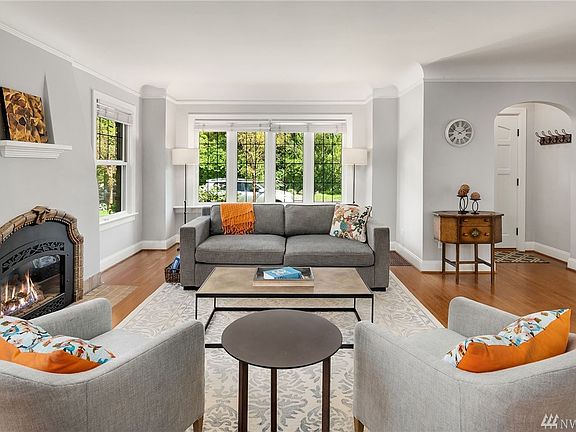 The open concept, main floor living space takes full advantage of the natural light.