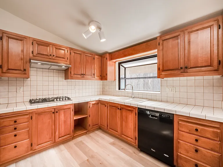 The perfect kitchen for a cook who likes storage and countertop space.