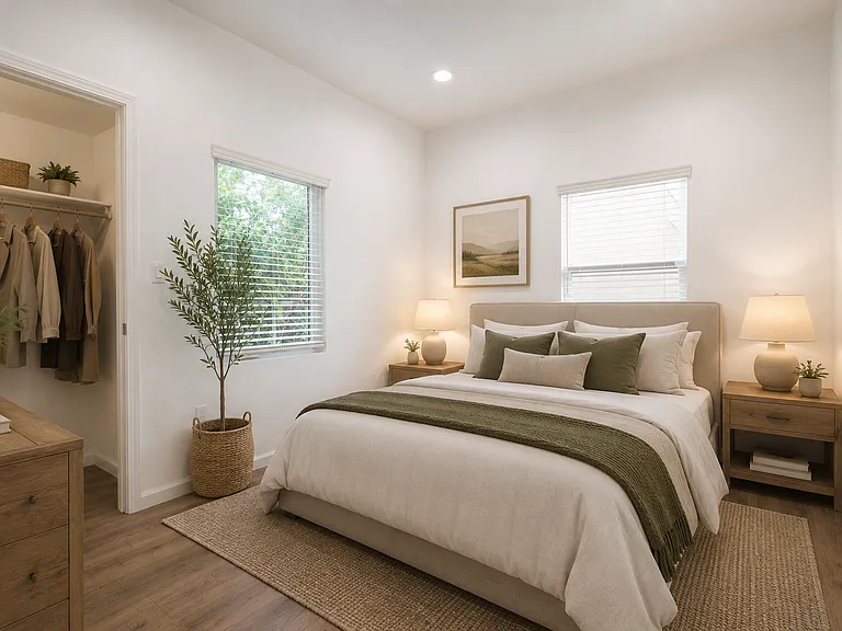 Master Bedroom. 
The furniture/decor in this image are virtual representations, intended to provide a visual example.