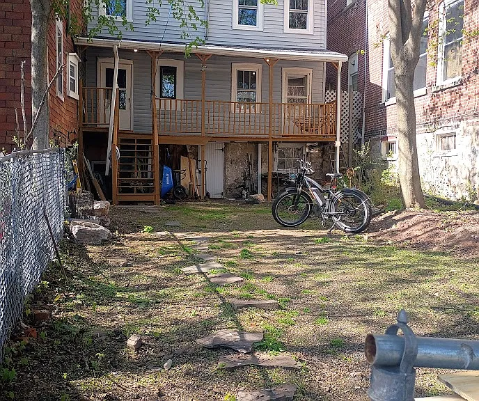 back deck and yard