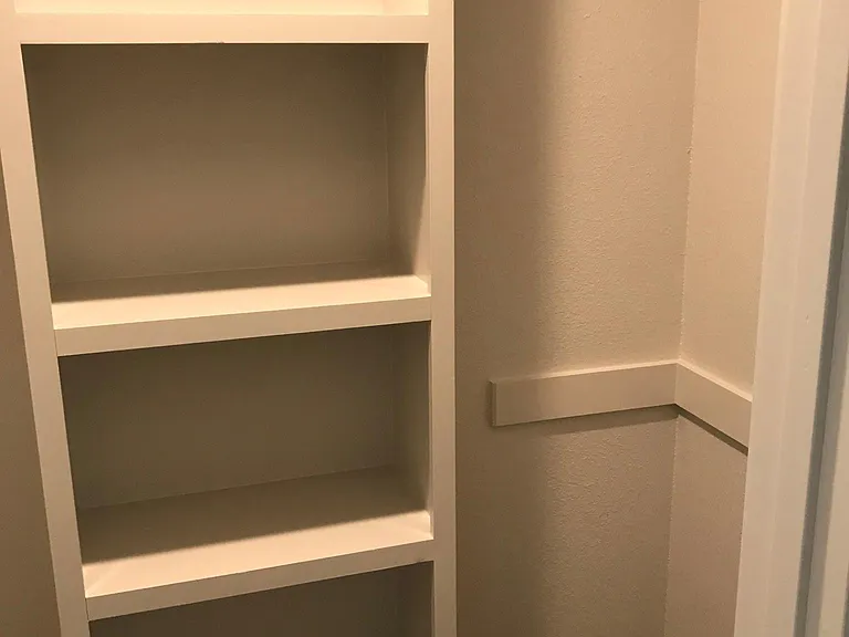 2nd floor front bedroom walk in closet. PIx's are from new build and yes there were 2 closet rods installed. :)