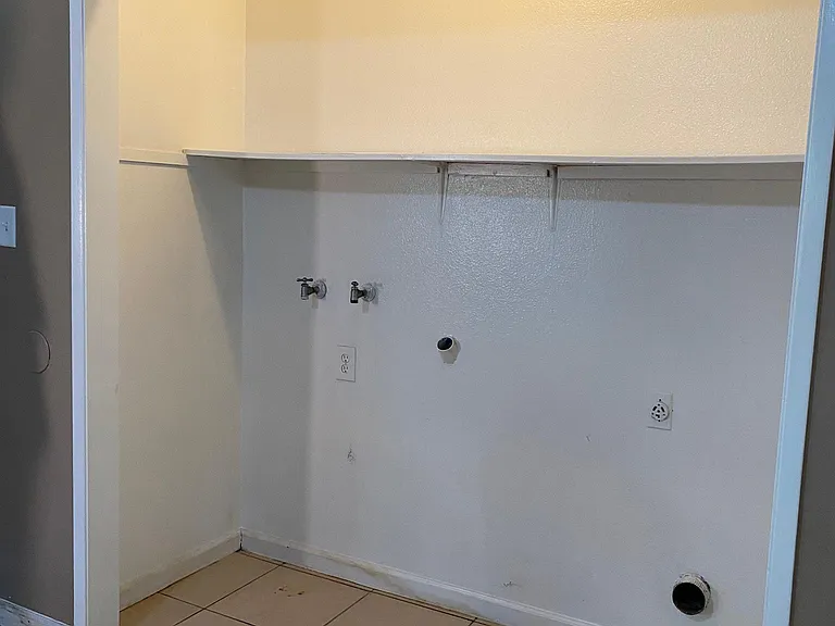 Hook ups for washer and dryer