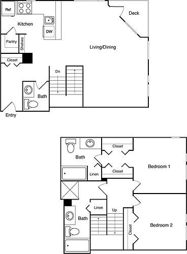 Floor plan 2 Bed 310 NW