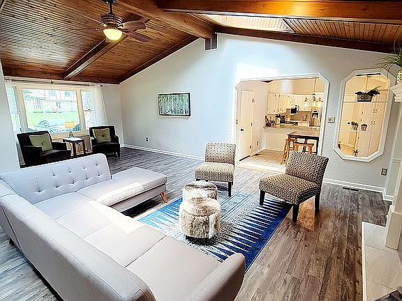 Huge great room with skylights