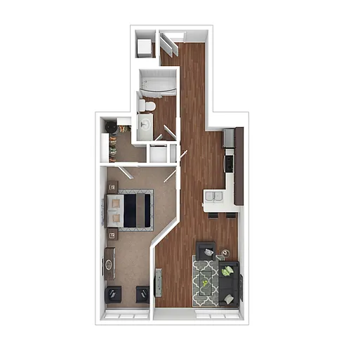 Floor plan Toscana Apartment Homes Phase II Urban Small One B