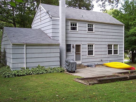Back of House with large patio. 