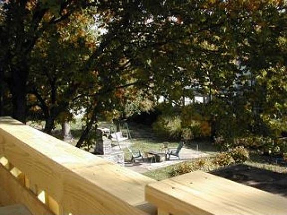 Backyard view from deck