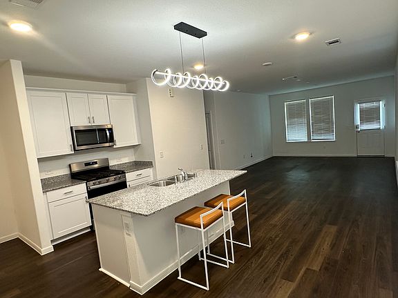 Kitchen, dining and living room