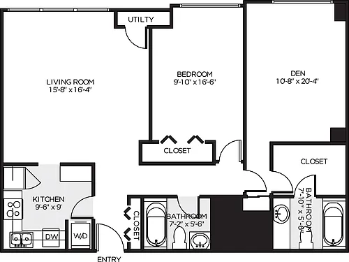 Floor plan 2 Bedroom MZ