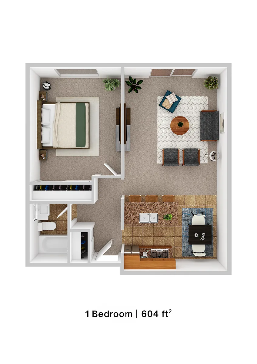 Floor plan 1 Bedroom