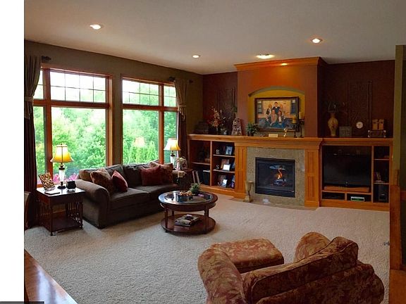 Enjoy two family rooms.  One up 16'x16' and one down 20'x18' both with fireplaces.