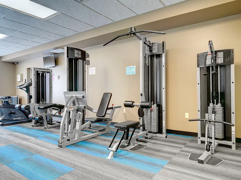 We have all the weight training you could want in our 24/7 fitness center.