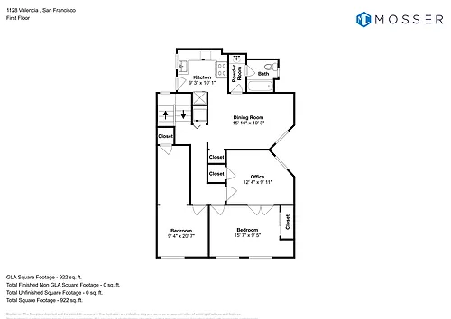 Floor plan 3 Bedroom 1 Bath