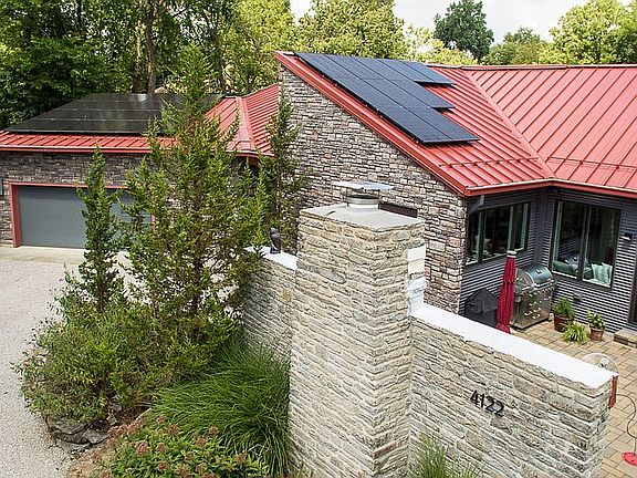 Showing solar panels