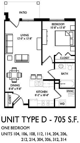 Floor plan 1 Bedroom