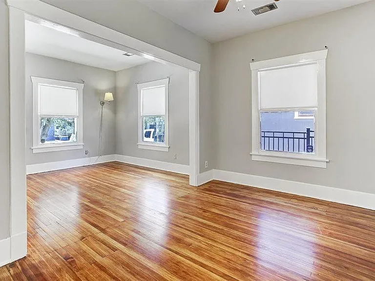 View from dining room to living room (front of house)