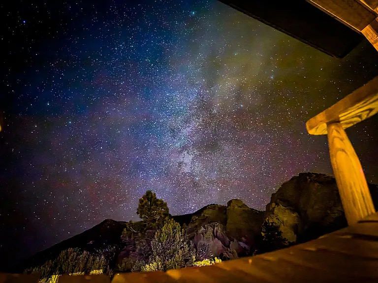 The Nathrop area is a Bortle 2 Dark Sky area. Oh yeah! Look at that great shot captured by one of our guests.