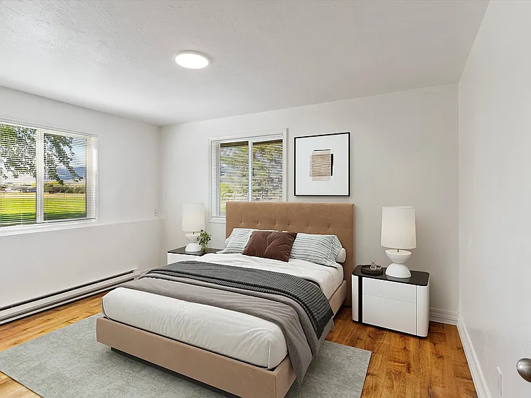 Digitally Staged. Currently not furnished. Furnishings can be provided for a higher rental rate. Inquire with manager.